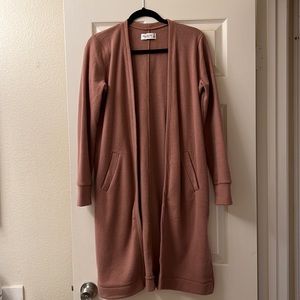Abercrombie cardigan/duster sweater size small. Dusty rose color